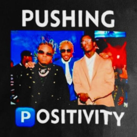 Pushing Positivity Retro Motivational Statement Collector Classic Graphic Gift - Picture 2 of 5